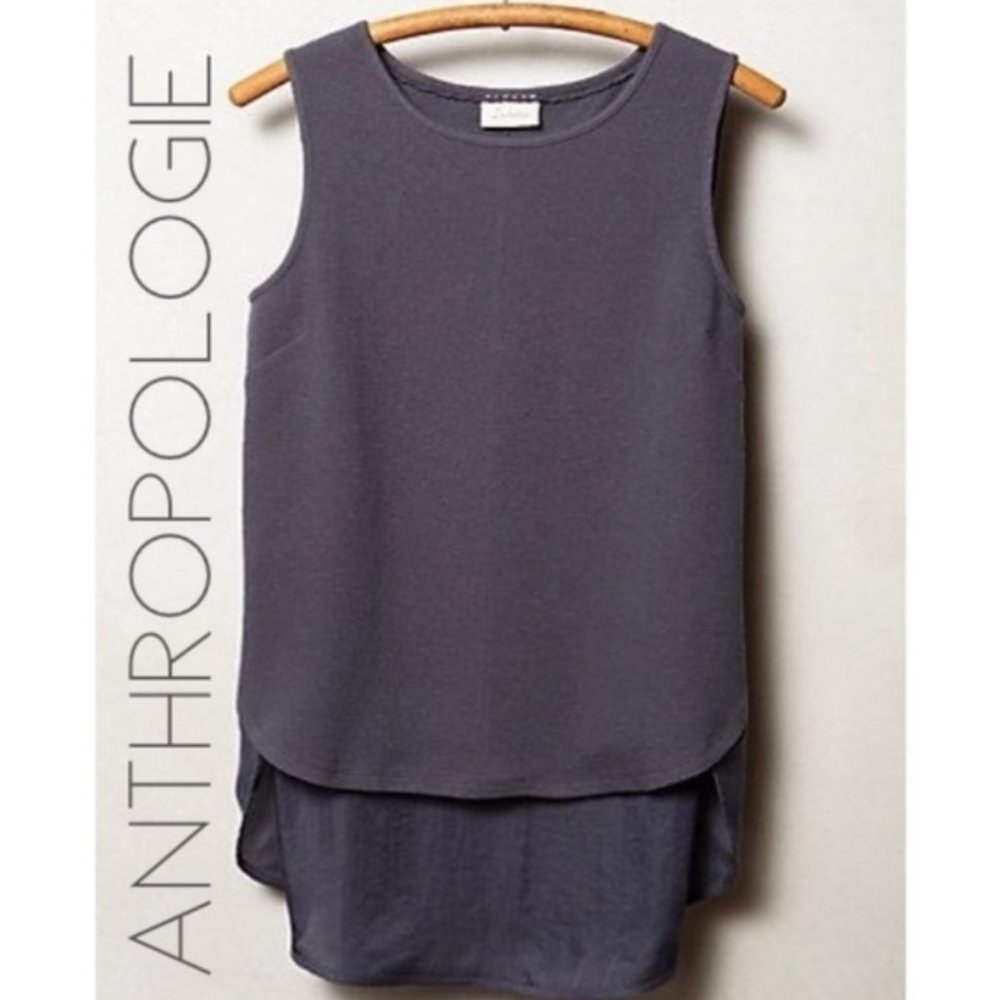 Anthropologie Deletta Sania Gray High Low Tank